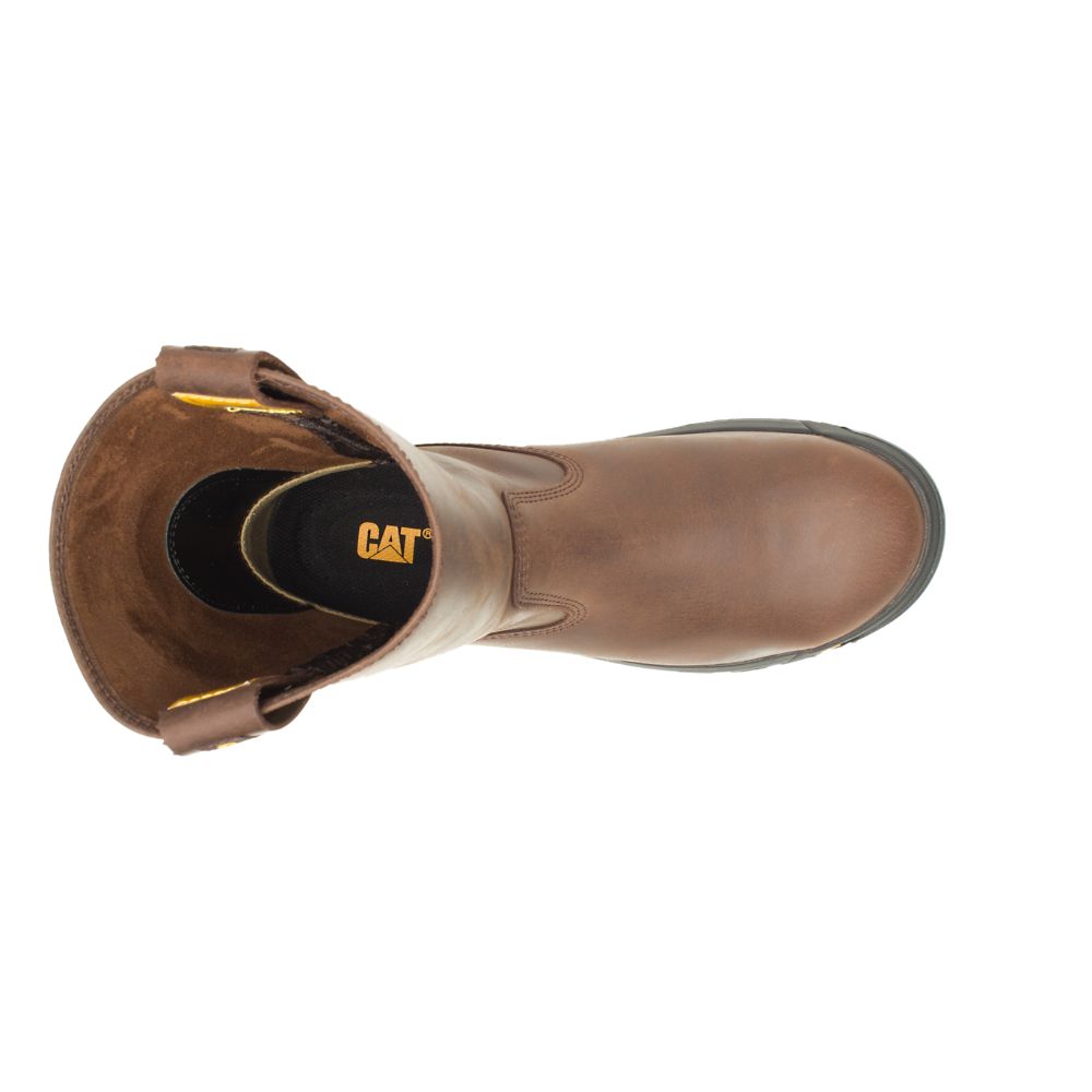 Botas Seguridad Caterpillar Drawbar Steel Puntera Hombre Cafes | MX2994MA