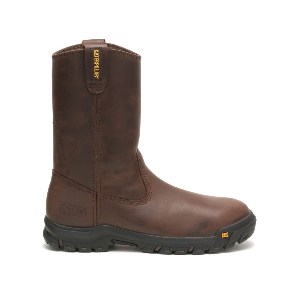 Botas Seguridad Caterpillar Drawbar Steel Puntera Hombre Cafes | MX2994MA