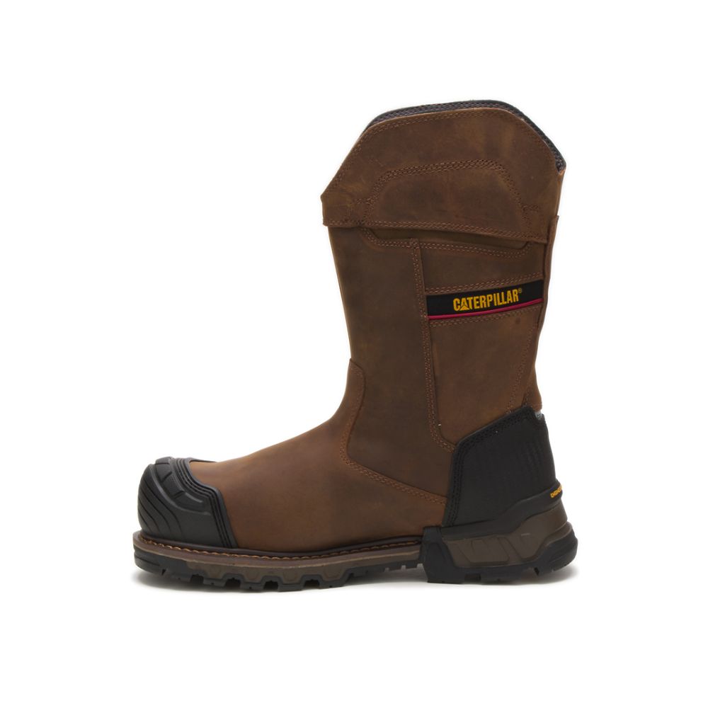 Botas Seguridad Caterpillar Excavator XL Impermeables Composite Puntera Hombre Cafes | MX2967MA