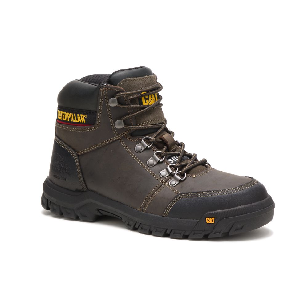 Botas Seguridad Caterpillar Outline Steel Puntera Hombre Grises | MX2946XF