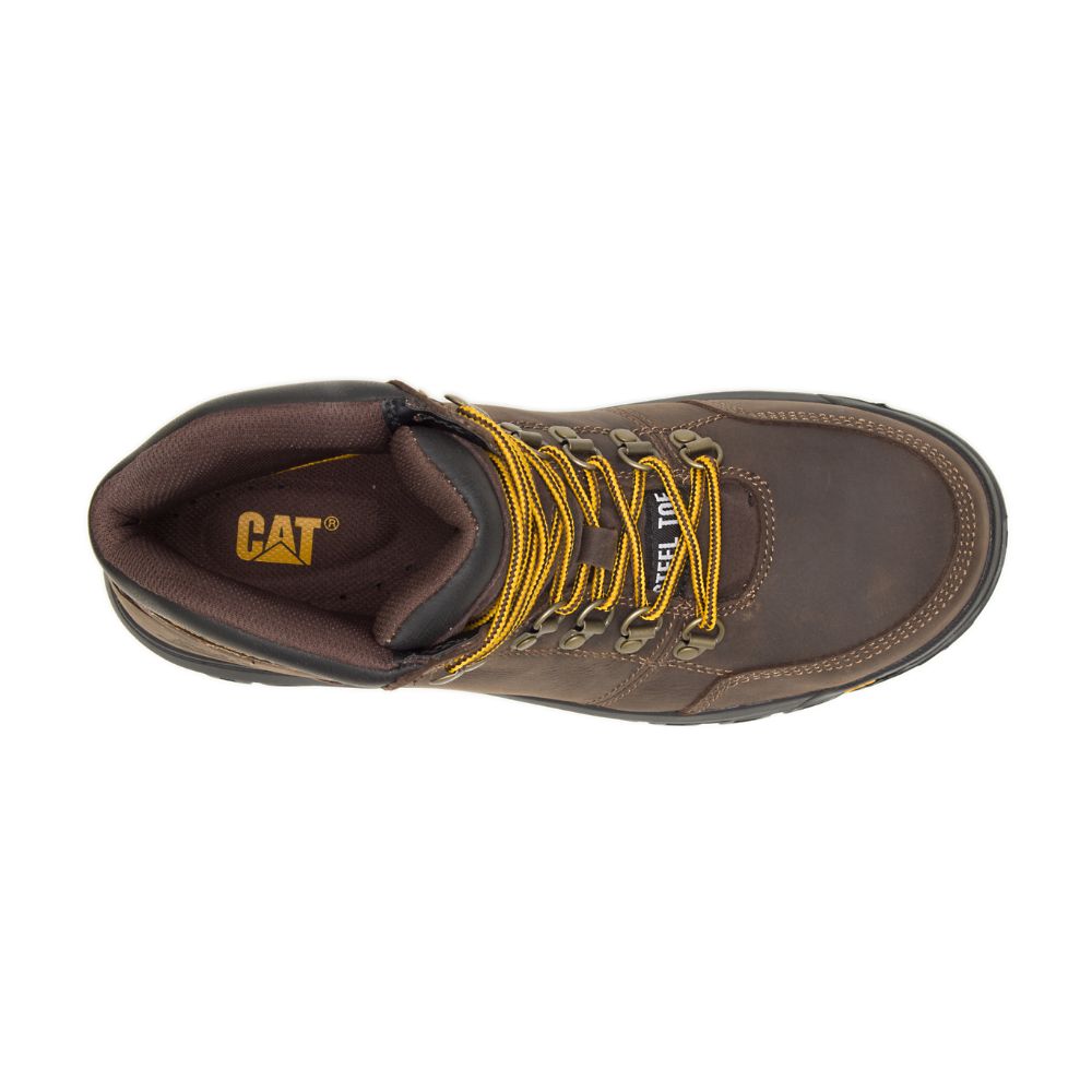 Botas Seguridad Caterpillar Outline Steel Puntera Hombre Cafes | MX2947ZG