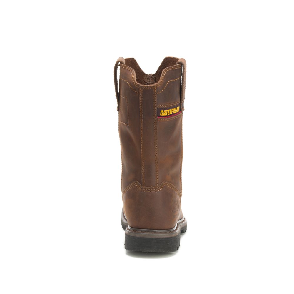 Botas Seguridad Caterpillar Wellston Steel Puntera Hombre Cafes | MX2971CE