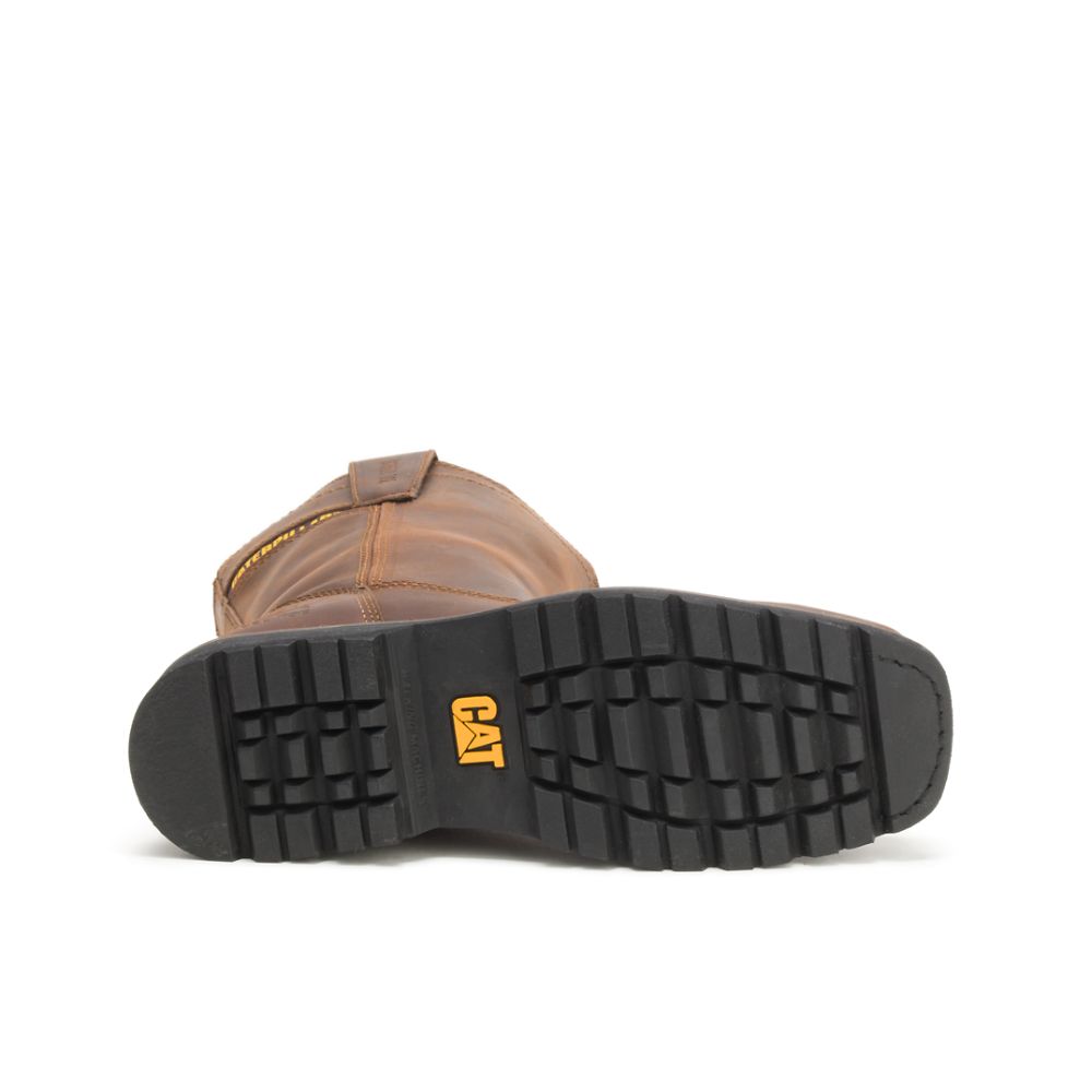 Botas Seguridad Caterpillar Wellston Steel Puntera Hombre Cafes | MX2971CE