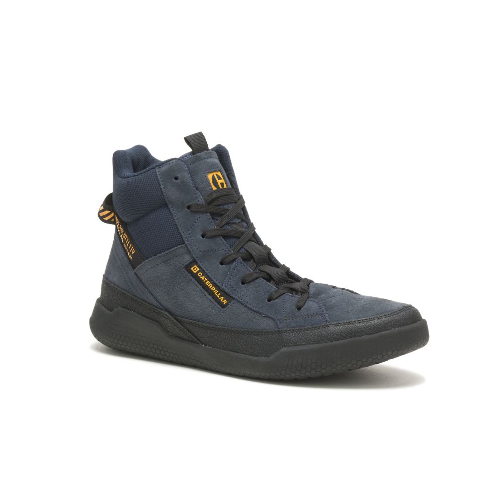 Tenis Caterpillar CODE Hex Hi Utility Hombre Azules | MX2670DN