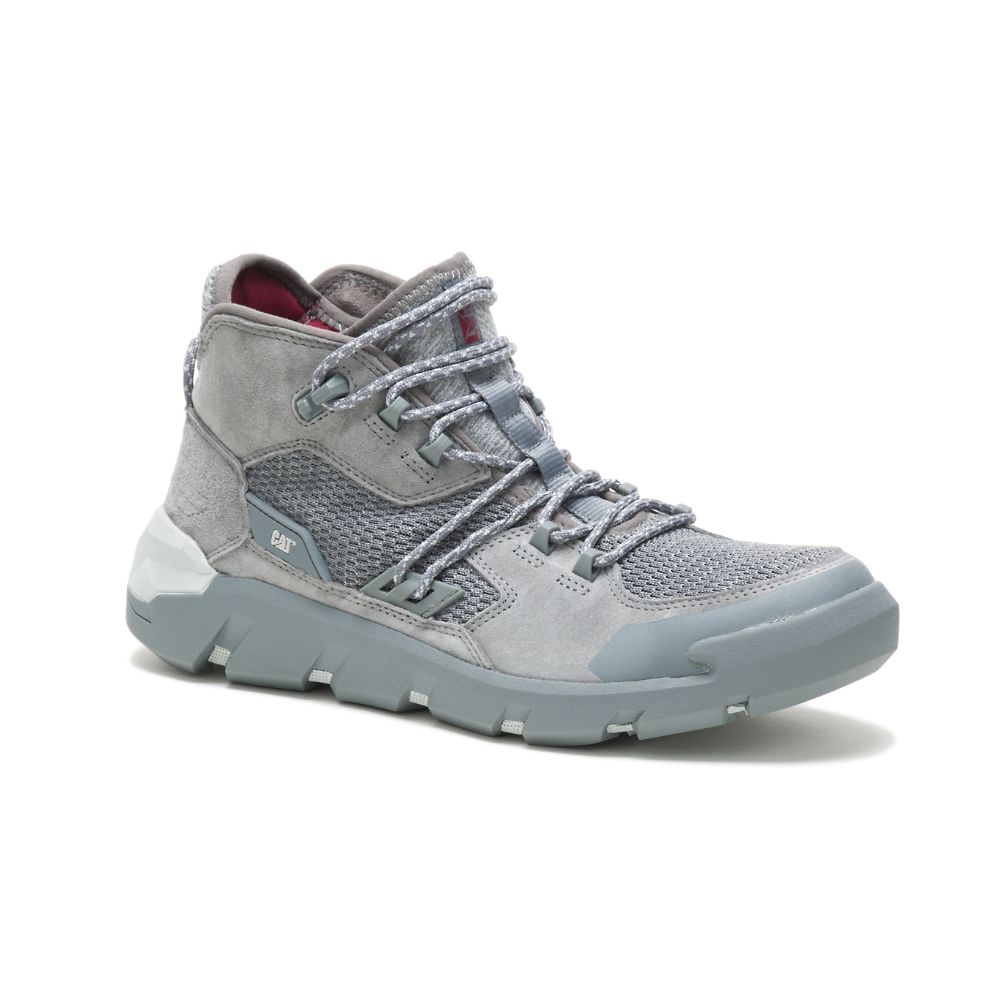 Tenis Caterpillar Crail Mid Hombre Plateados | MX2709QZ