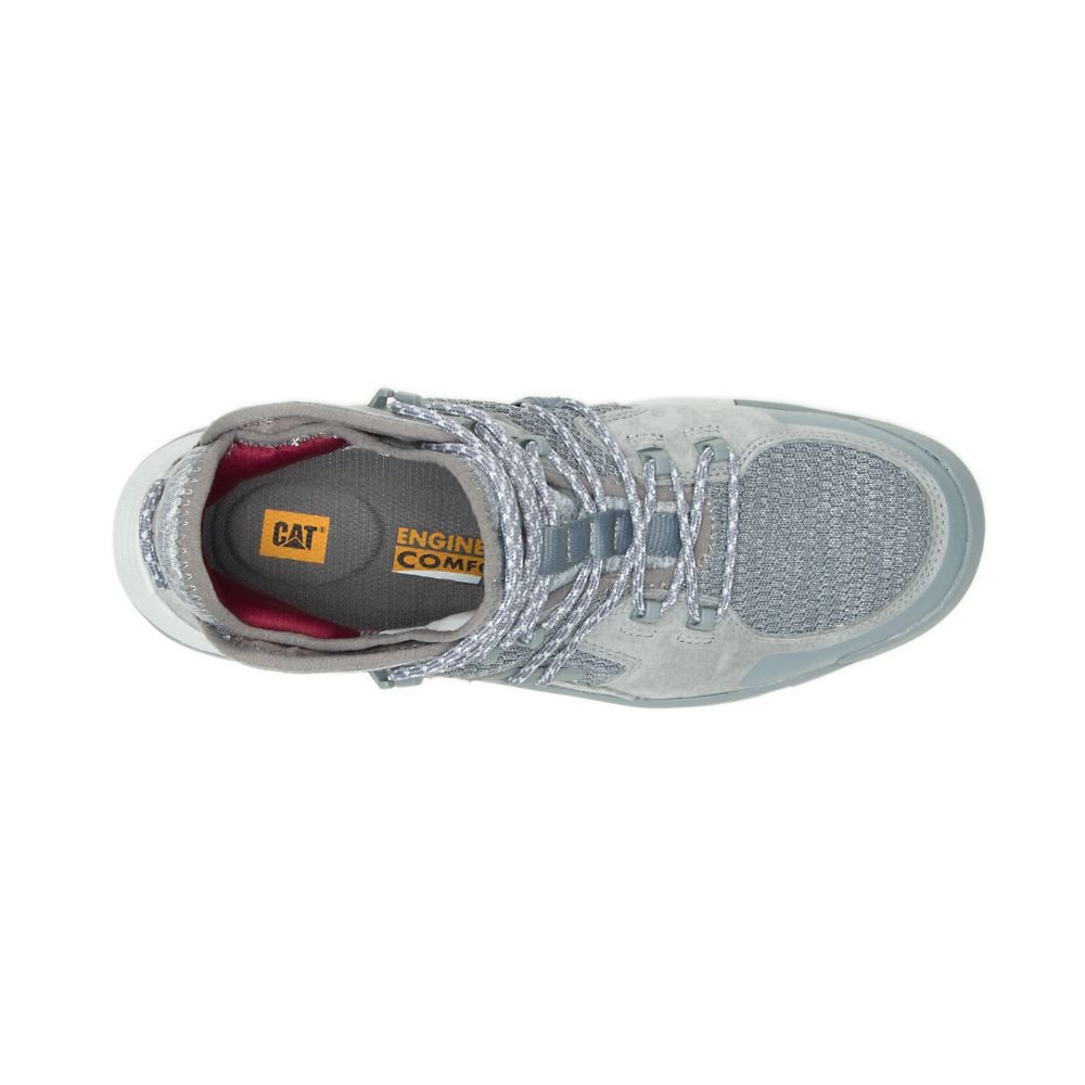 Tenis Caterpillar Crail Mid Hombre Plateados | MX2709QZ