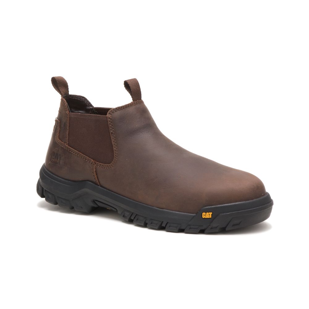 Tenis Para Caminar Caterpillar Outline Steel Puntera Hombre Marrom | MX2627SO