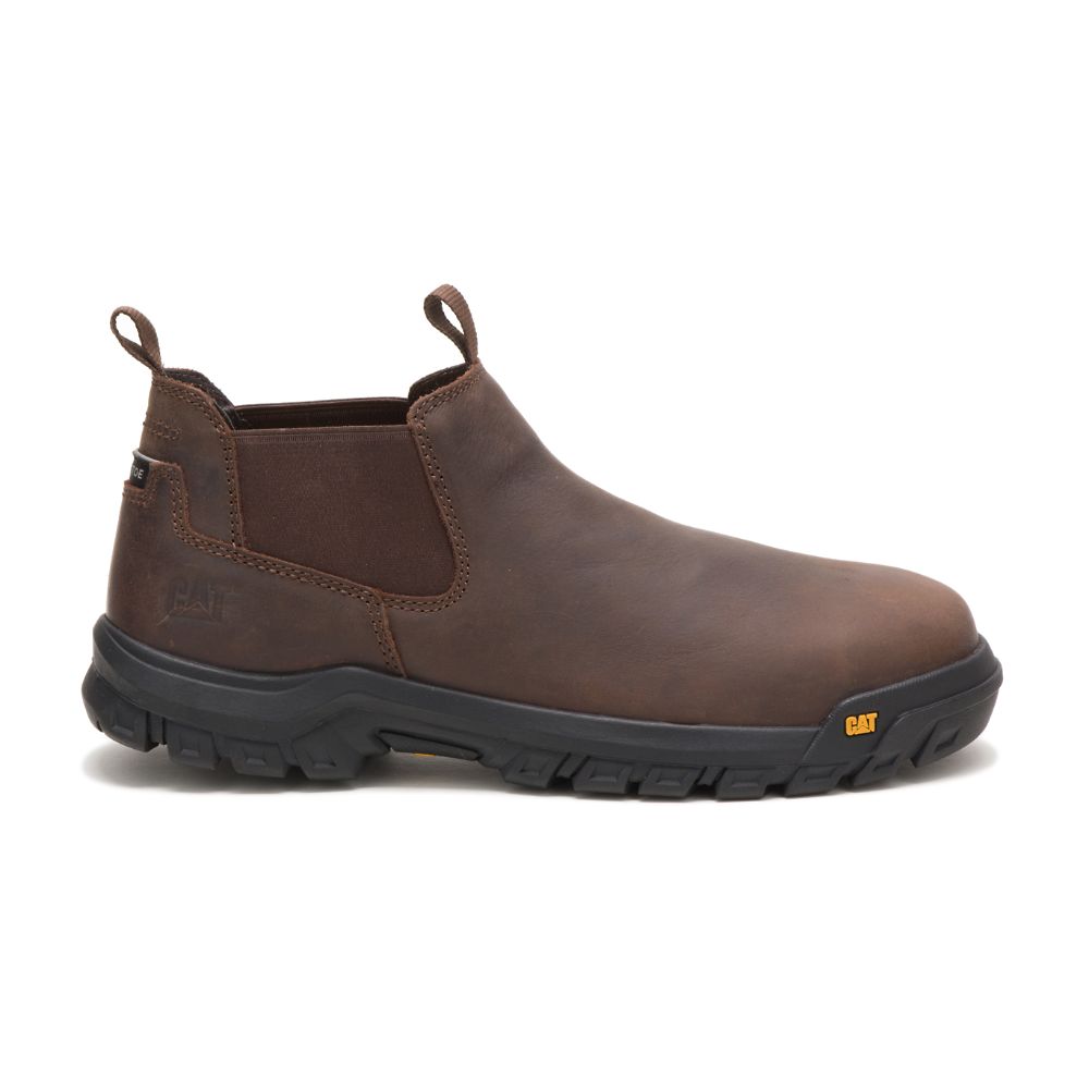 Tenis Para Caminar Caterpillar Outline Steel Puntera Hombre Marrom | MX2627SO