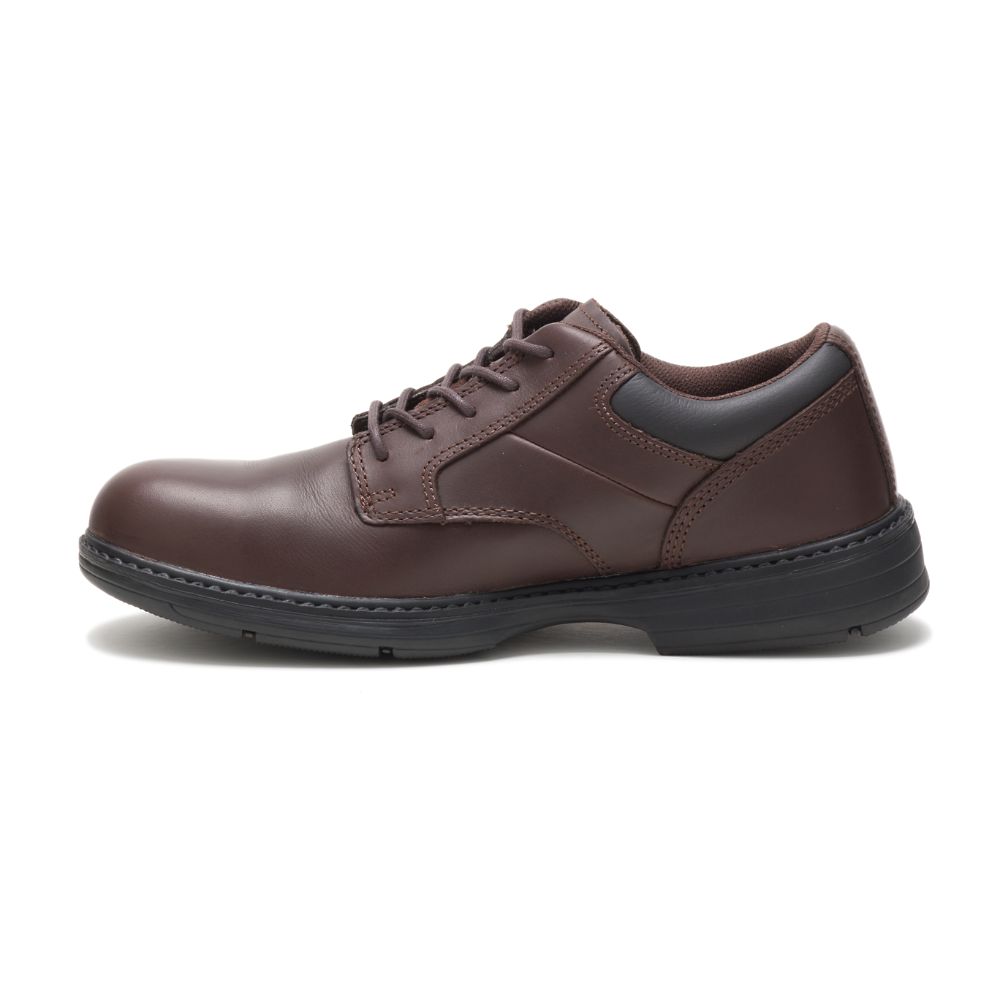 Tenis Para Caminar Caterpillar Oversee Steel Puntera Hombre Cafes | MX2641HK