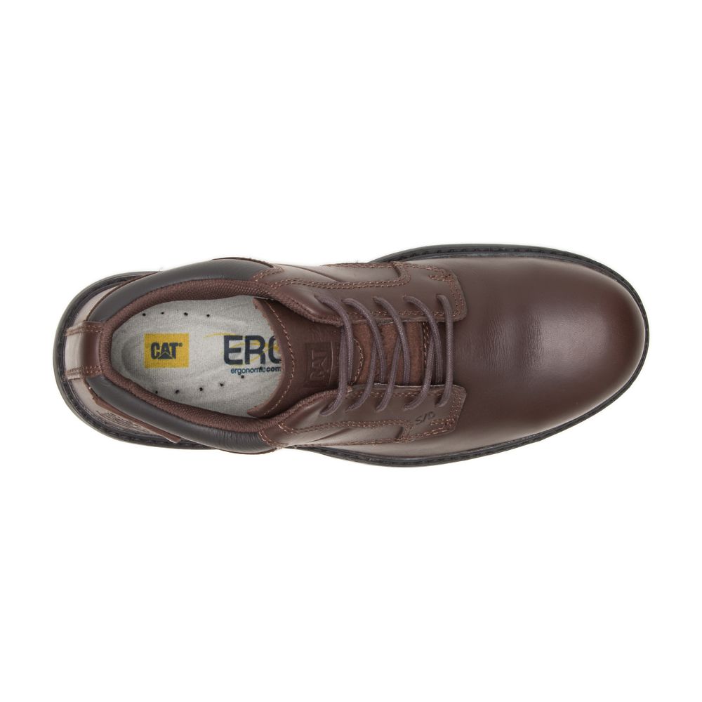 Tenis Para Caminar Caterpillar Oversee Steel Puntera Hombre Cafes | MX2641HK