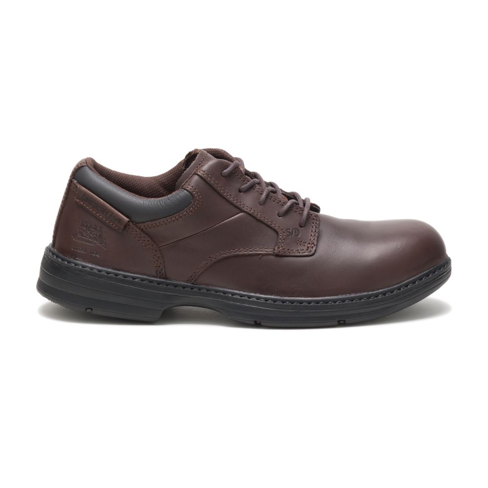 Tenis Para Caminar Caterpillar Oversee Steel Puntera Hombre Cafes | MX2641HK