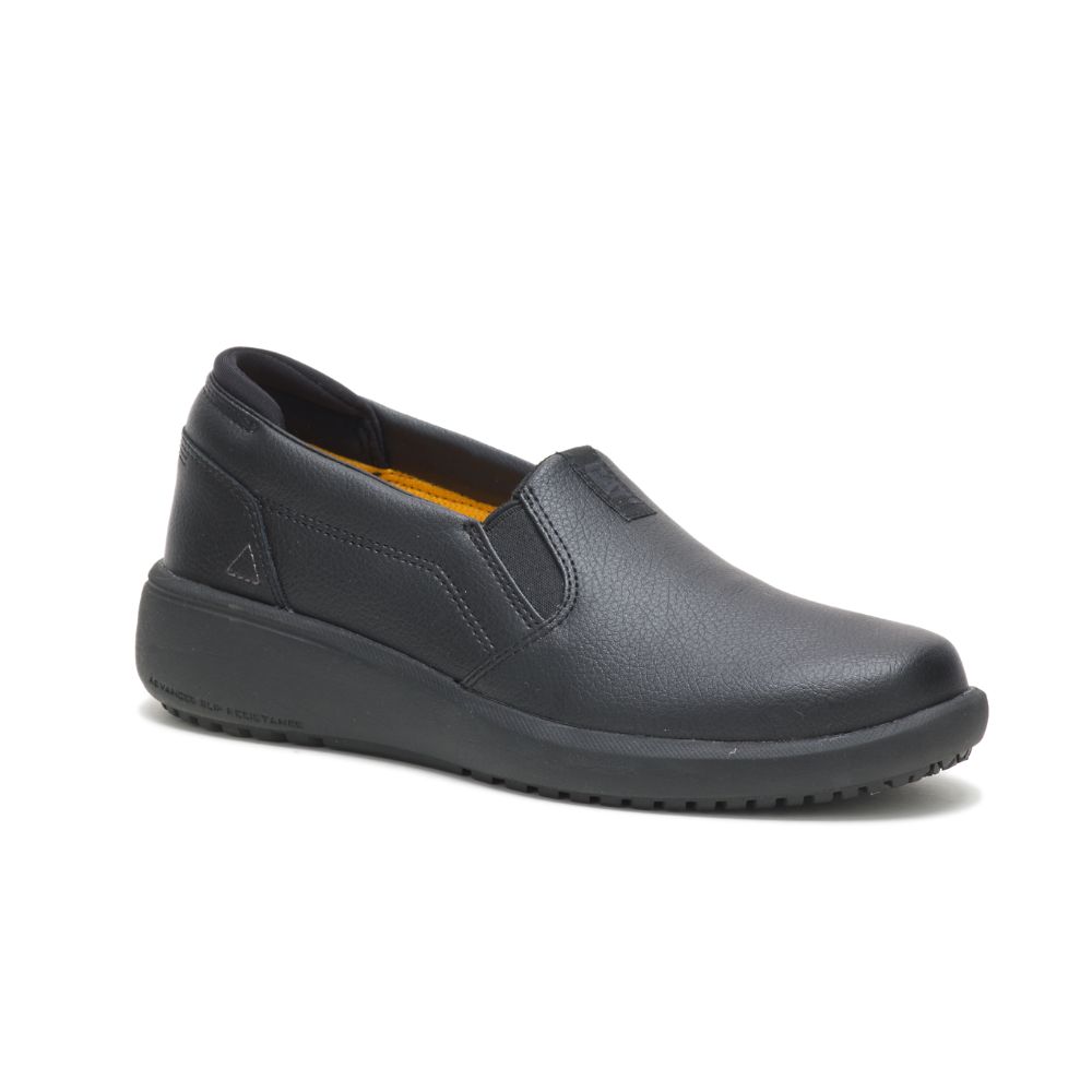 Tenis Para Caminar Caterpillar ProRush SR+ Slip-On Mujer Negros | MX2421OR