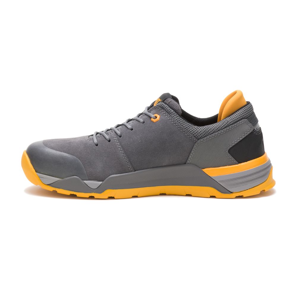 Tenis Para Caminar Caterpillar Sprint Gamuza Alloy Puntera Hombre Plateados | MX2626DN