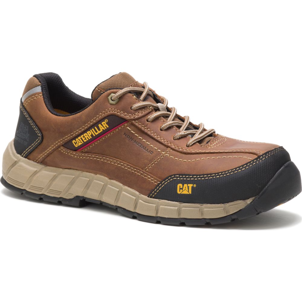 Tenis Para Caminar Caterpillar Streamline Cuero Composite Puntera Hombre Marrom | MX2632UT