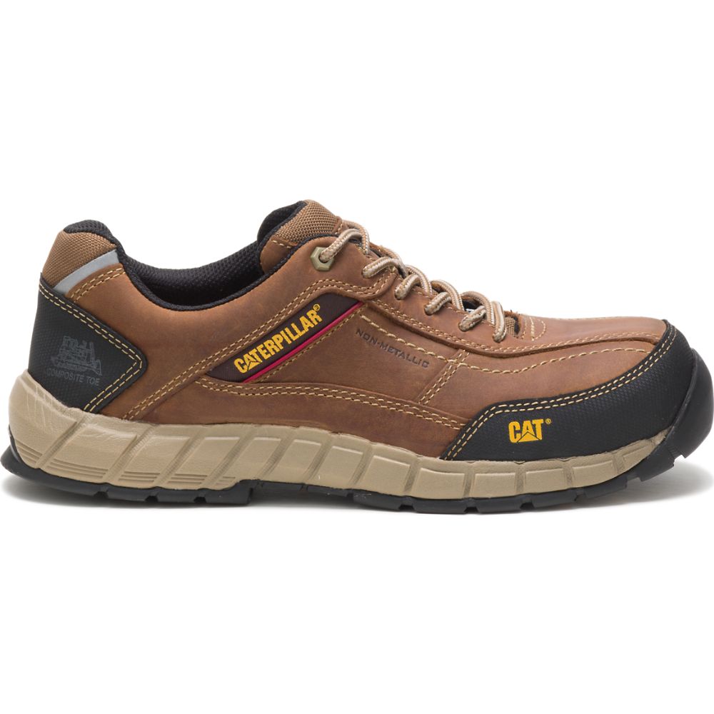 Tenis Para Caminar Caterpillar Streamline Cuero Composite Puntera Hombre Marrom | MX2632UT