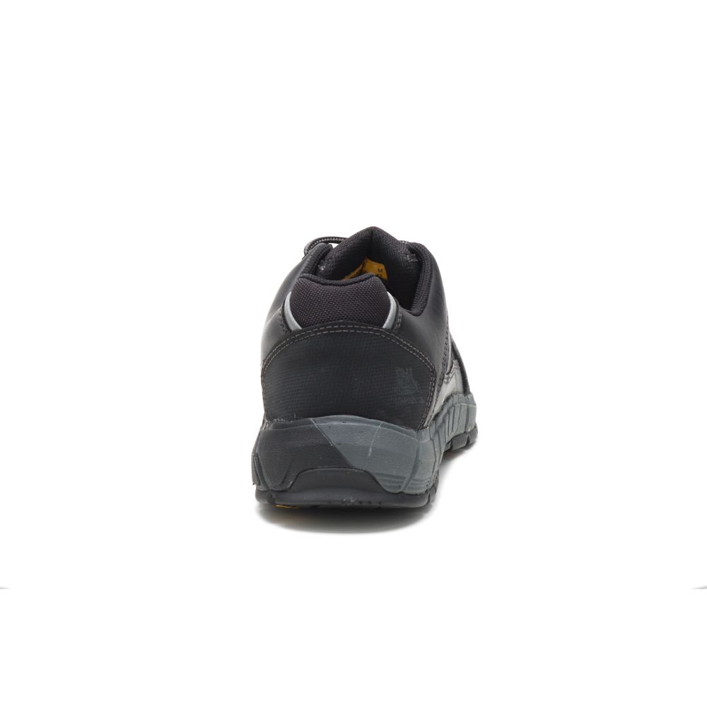 Tenis Para Caminar Caterpillar Streamline Cuero Composite Puntera Hombre Negros | MX2633YU