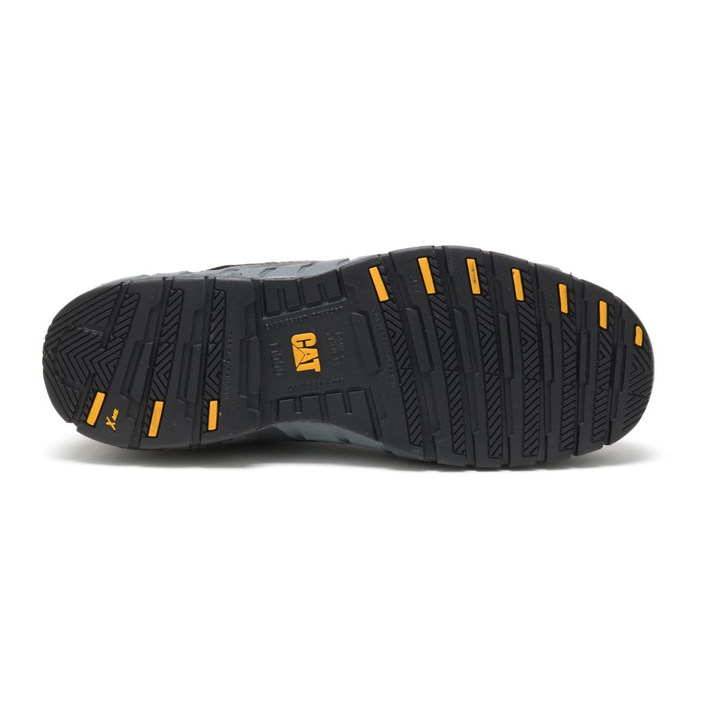 Tenis Para Caminar Caterpillar Streamline Cuero Composite Puntera Hombre Negros | MX2633YU