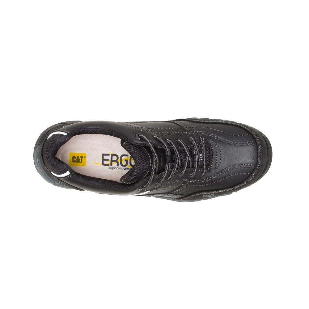 Tenis Para Caminar Caterpillar Streamline Cuero Composite Puntera Hombre Negros | MX2633YU