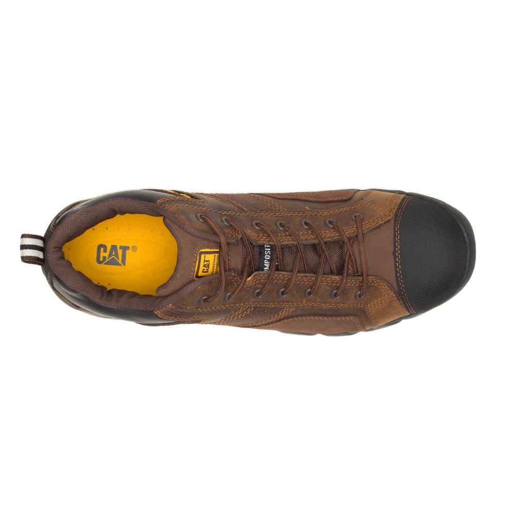 Zapatos De Trabajo Caterpillar Argon Composite Puntera Hombre Cafes | MX2603OR