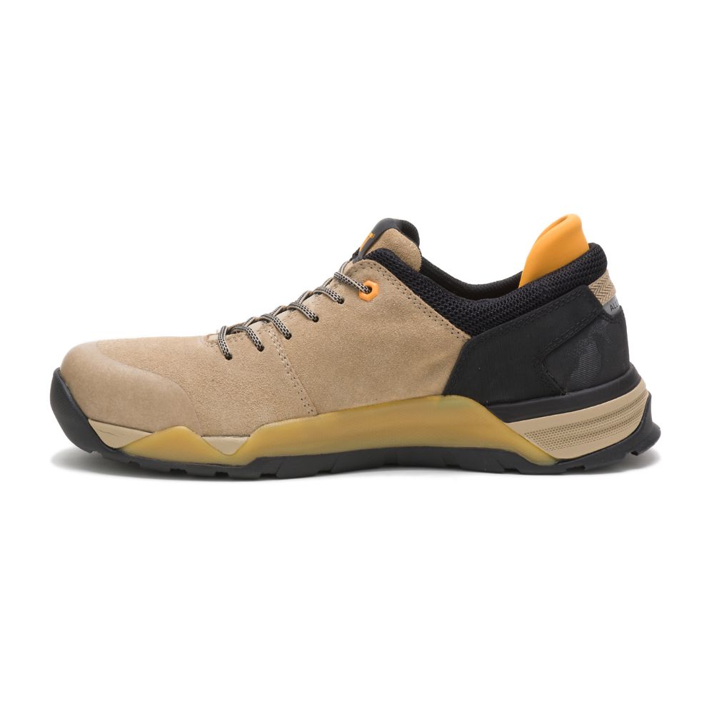 Zapatos De Trabajo Caterpillar Sprint Gamuza Alloy Puntera Hombre Marrom | MX2598FM