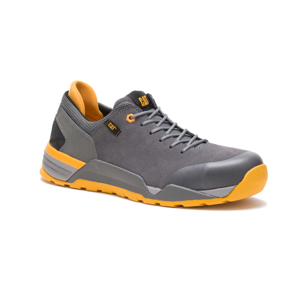 Zapatos De Trabajo Caterpillar Sprint Gamuza Alloy Puntera Hombre Grises | MX2599DN