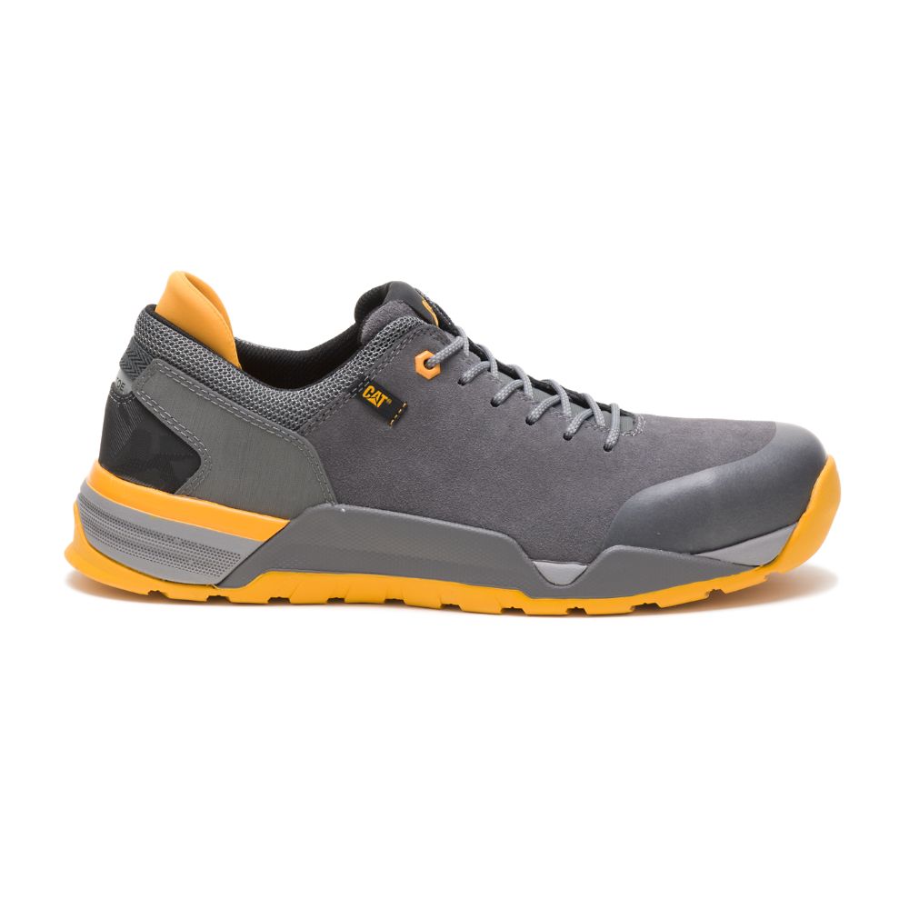 Zapatos De Trabajo Caterpillar Sprint Gamuza Alloy Puntera Hombre Grises | MX2599DN