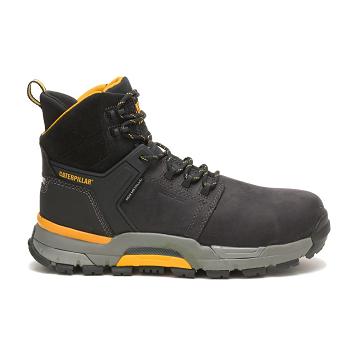 Botas De Trabajo Caterpillar CAT EDGE Impermeables Nano Puntera Hombre Negros | MX2735LH