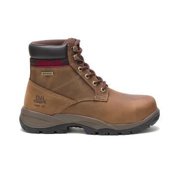 Botas De Trabajo Caterpillar Dryverse 6" Impermeables Steel Puntera Mujer Marrom | MX2508MA