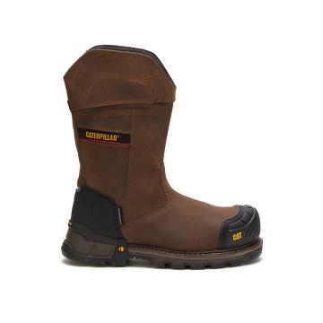 Botas De Trabajo Caterpillar Excavator XL Pull On Impermeables Composite Puntera Hombre Cafes | MX2802VD