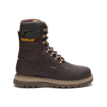 Botas De Trabajo Caterpillar Fairbanks 8" Impermeables TX Steel Puntera Hombre Cafes | MX2768DN