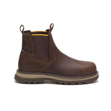 Botas De Trabajo Caterpillar Fairbanks Chelsea Steel Puntera Hombre Cafes | MX2750RW