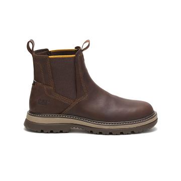 Botas De Trabajo Caterpillar Fairbanks Chelsea Hombre Cafes | MX2751EX