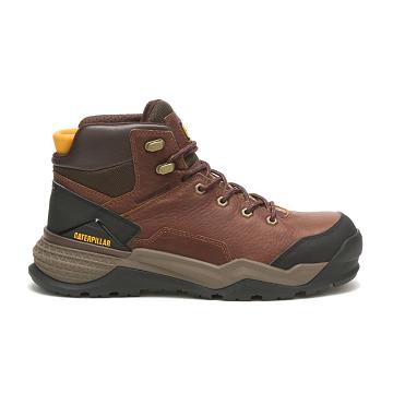 Botas De Trabajo Caterpillar Provoke Mid Impermeables Alloy Puntera Hombre Marrom | MX2729NB