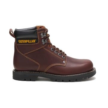 Botas De Trabajo Caterpillar Second Shift Hombre Vino | MX2748YU