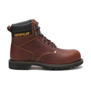 Botas De Trabajo Caterpillar Second Shift Steel Puntera Hombre Vino | MX2756BC