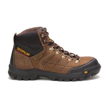 Botas De Trabajo Caterpillar Threshold Impermeables Hombre Marrom | MX2772OR