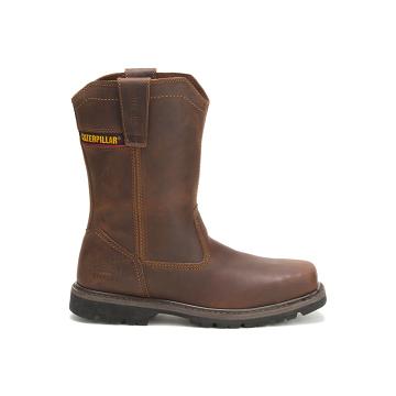 Botas Seguridad Caterpillar Wellston Steel Puntera Hombre Cafes | MX2971CE